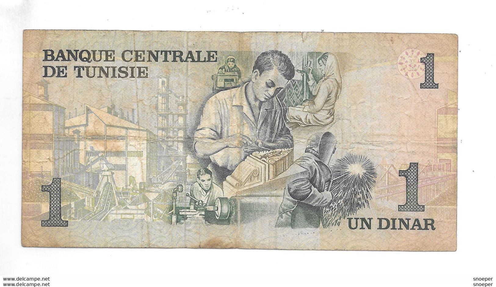 *tunisia 1 Dinar 1973   70 - Tunisie