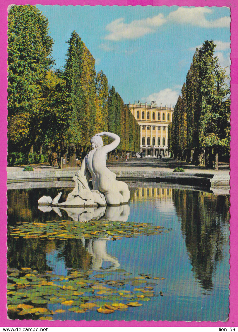 293484 / Austria Wien - Schloss Schönbrunn , Sternbassin PC 1965 USED 1.20+60g Congres UPU Vienne 1964 Wels Ledererturm - Château De Schönbrunn