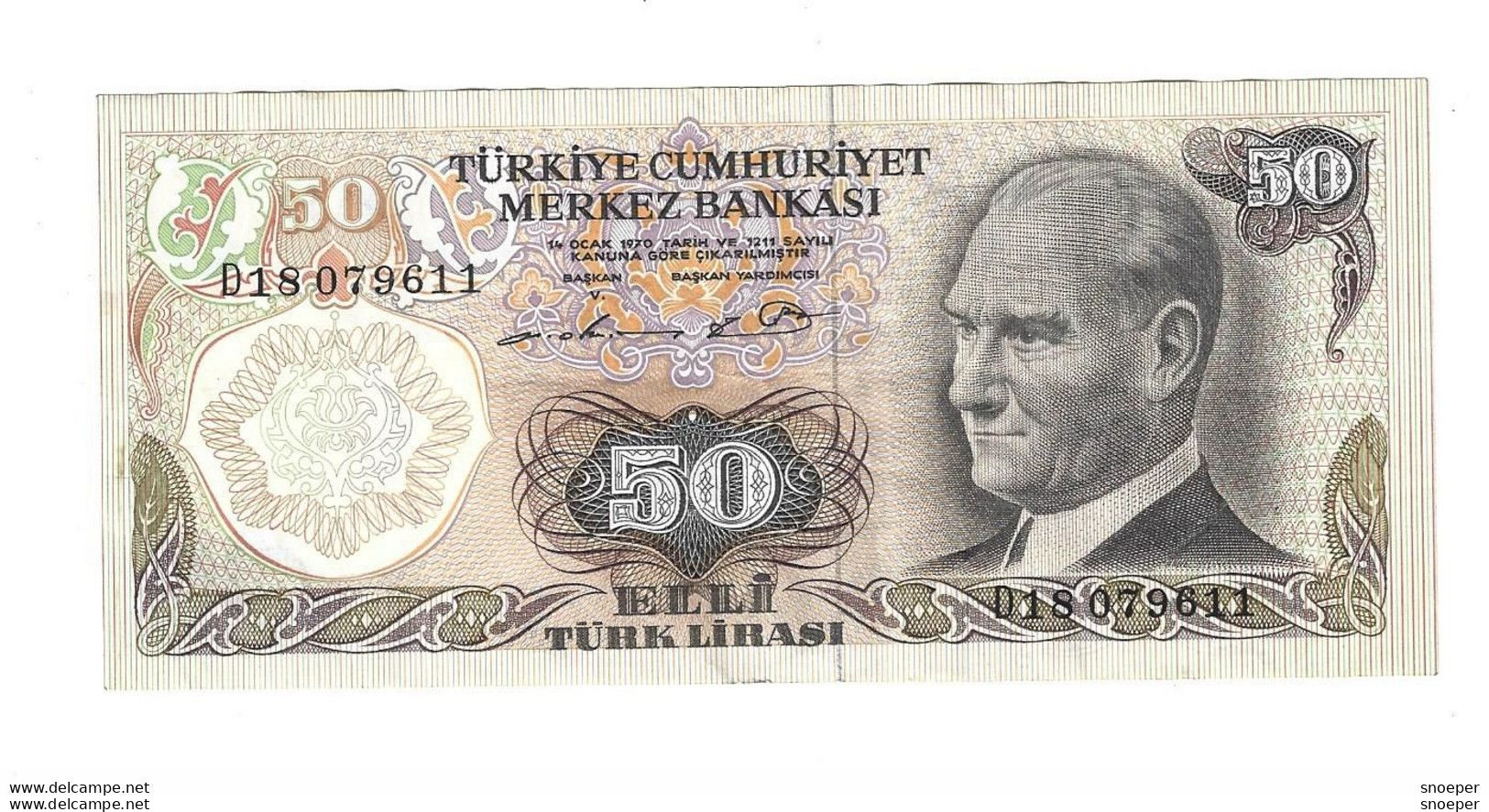 Turkey 50 Lira 1976  188 - Turkey