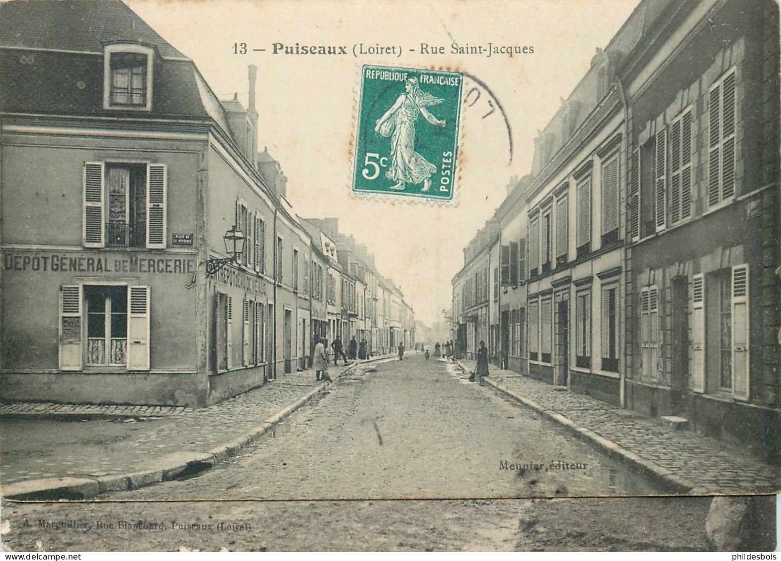 LOIRET PUISEAUX   Rue Saint Jacques - Puiseaux
