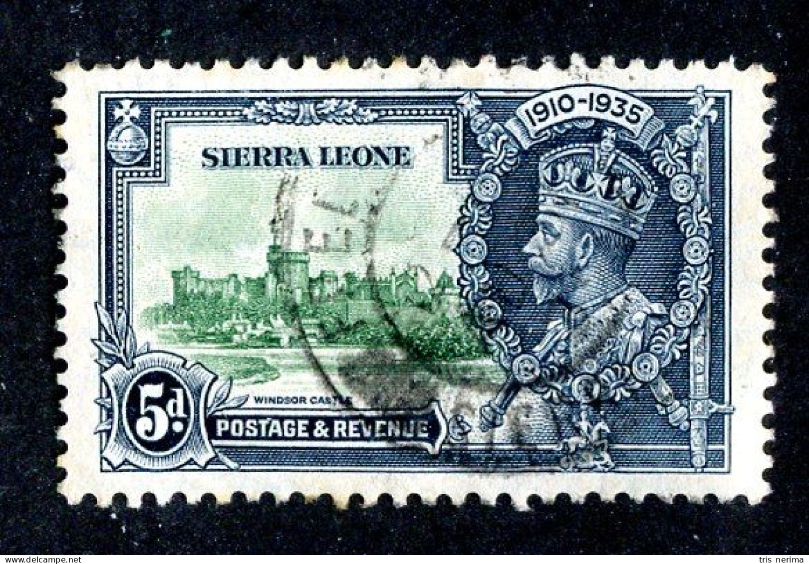 8211 BCXX 1935 Sierra Leone Scott # 168 Used Cv$20 - Sierra Leone (...-1960)