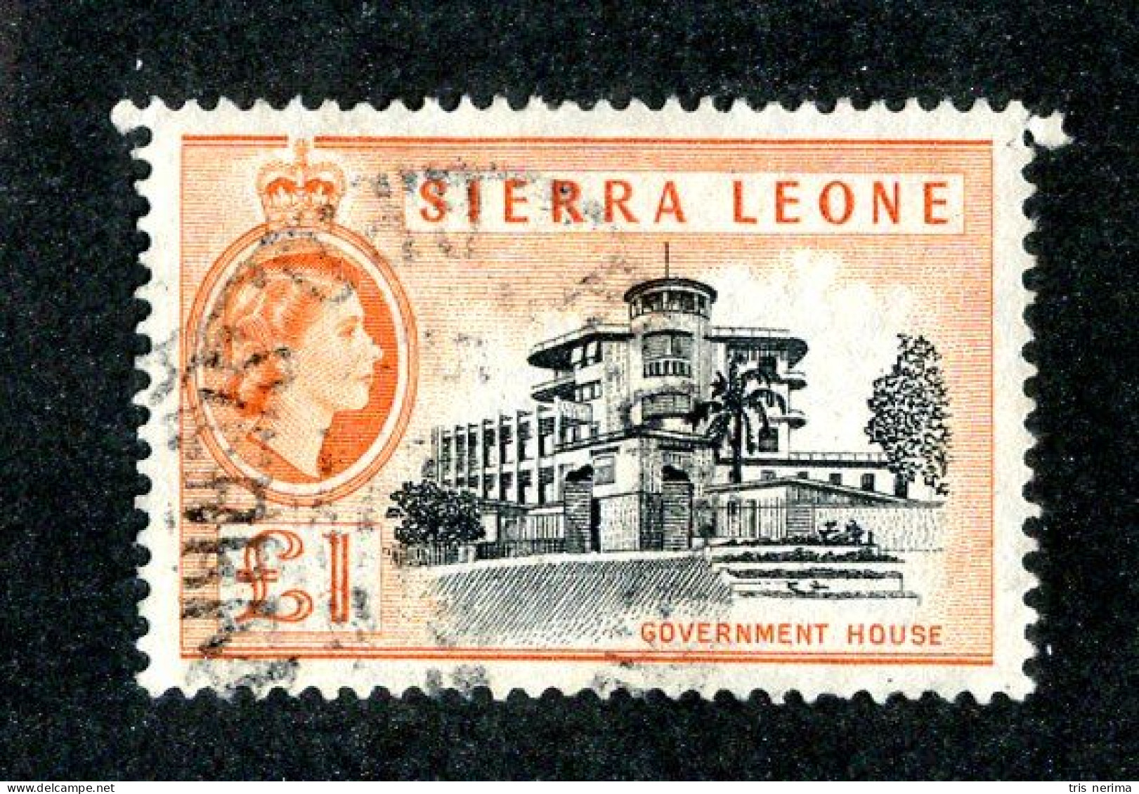 8212 BCXX 1956 Sierra Leone Scott # 207 Used Cv$32.50 - Sierra Leone (...-1960)