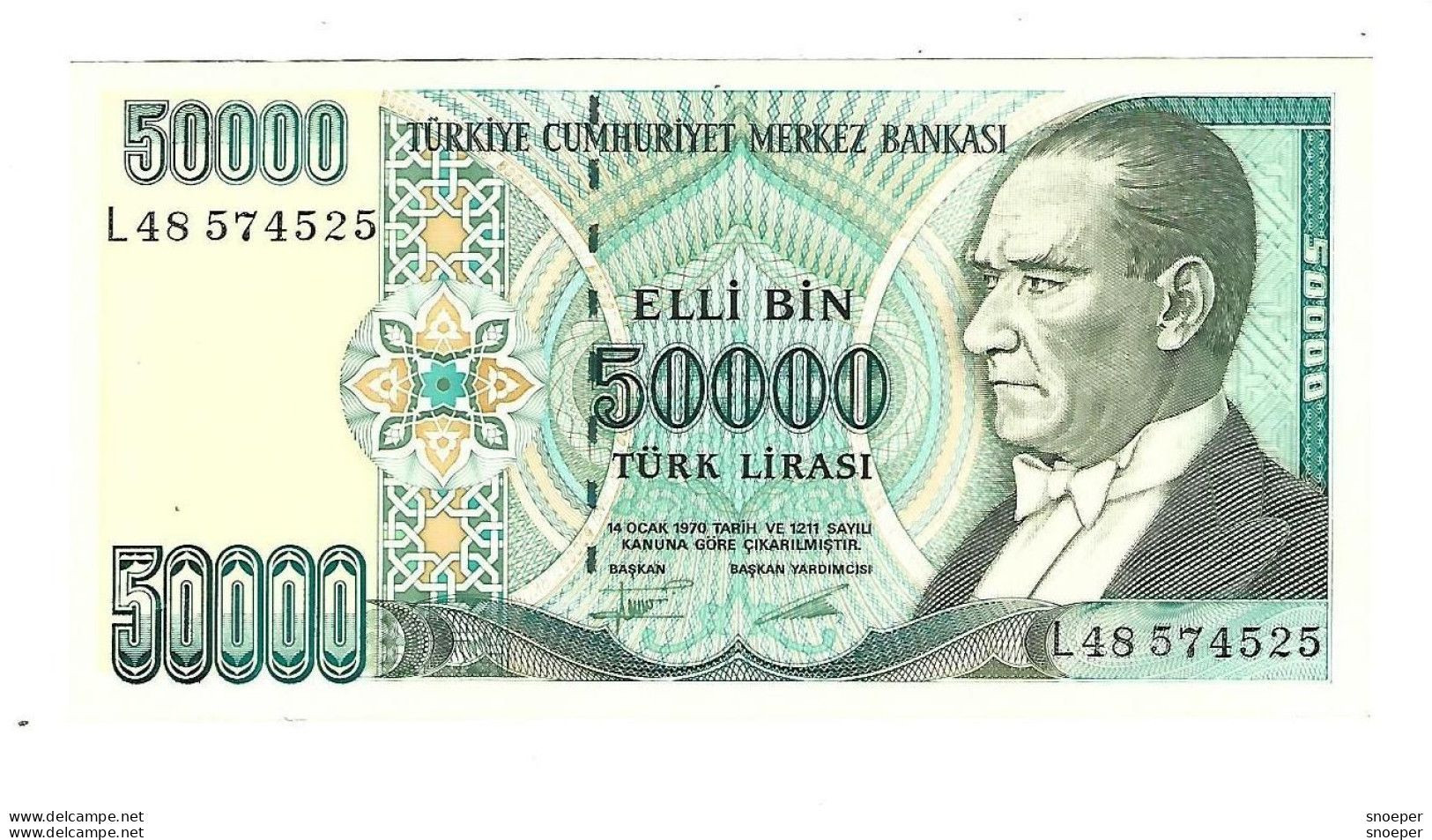 Turkey 50000 Lira 1995  204  Unc - Turchia