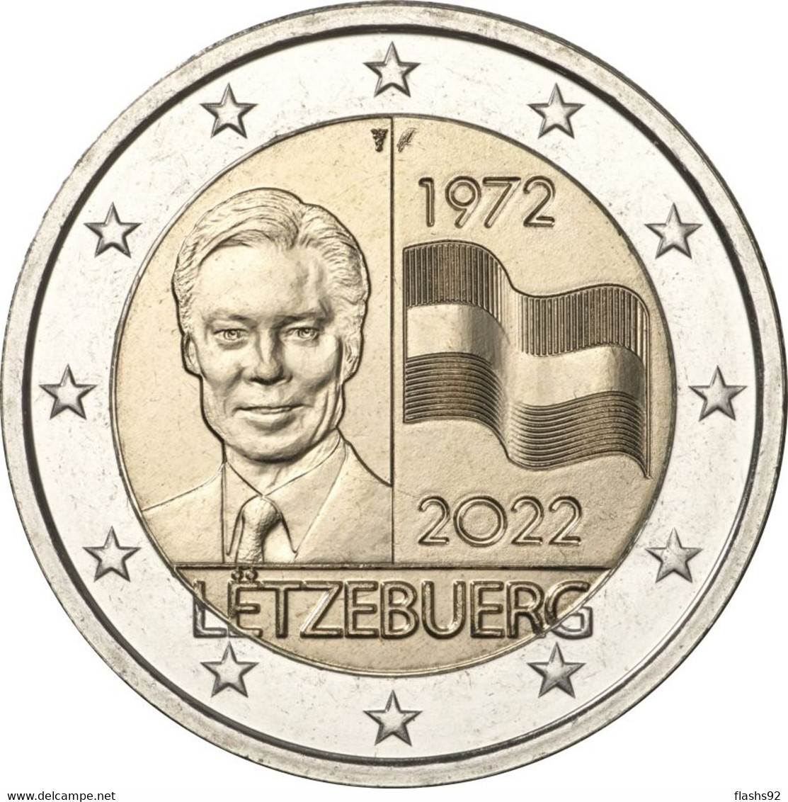 2 Euro Commemorative Luxembourg 2022 50 Ans Du Drapeaux Luxembourgeois UNC - Luxembourg