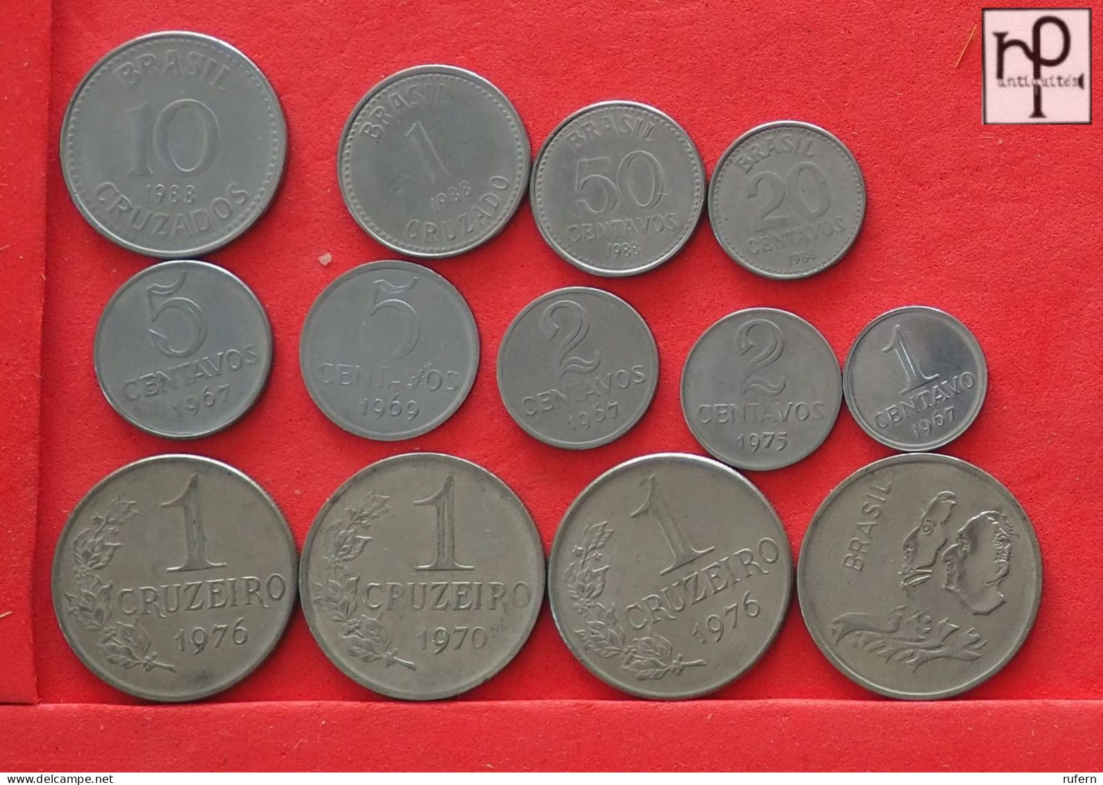 BRAZIL  - LOT - 13 COINS - 2 SCANS  - (Nº58007) - Colecciones Y Lotes