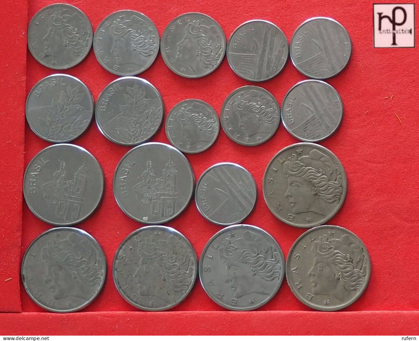 BRAZIL  - LOT - 18 COINS - 2 SCANS  - (Nº58008) - Sammlungen & Sammellose