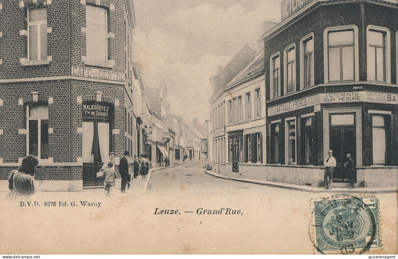 LEUZE   GRAND'RUE     ( CAFE DU CENTRAL )    -  2 SCANS - Leuze-en-Hainaut