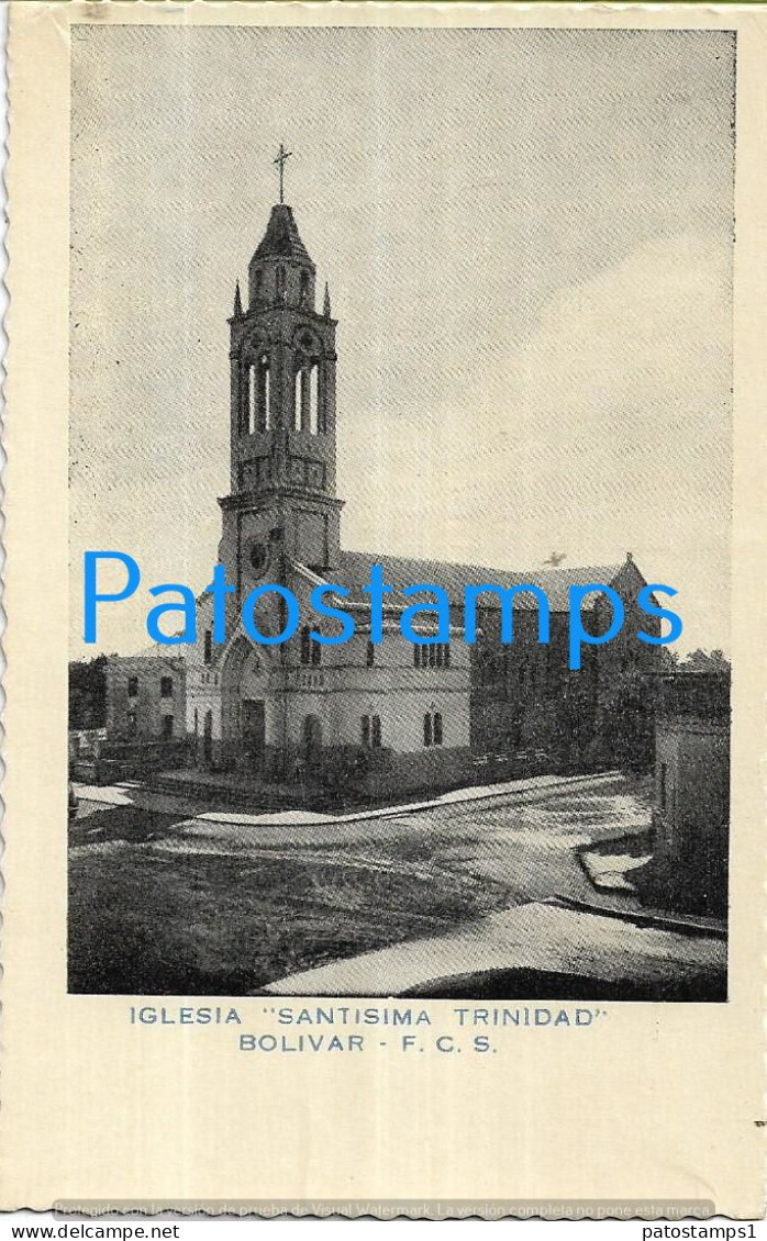 223032 ARGENTINA BUENOS AIRES BOLIVAR CHURCH IGLESIA SANTISIMA TRINIDAD POSTAL POSTCARD - Argentine