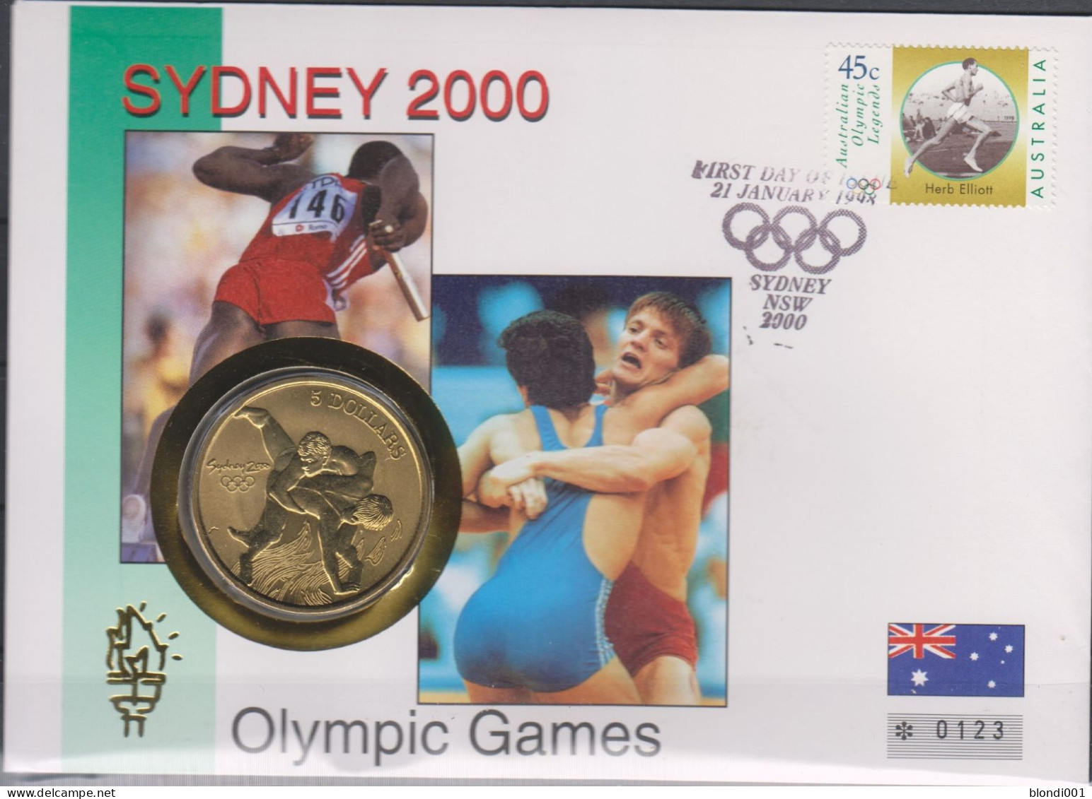 Olympic 2000 - Wrestling - AUSTRALIA - Coin Letter - Zomer 2000: Sydney