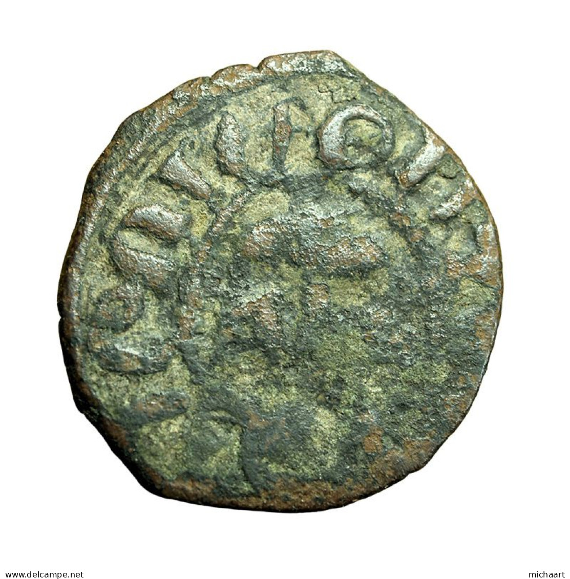 Cilician Armenia Medieval Coin Levon IV Pogh 19mm King / Cross 04363 - Arménie