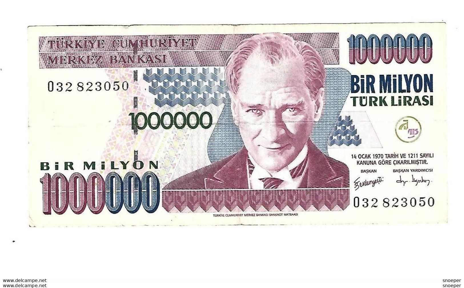 *turkey 1000000 Lira 2002  213 - Türkei