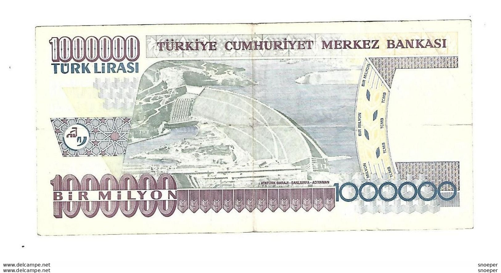 *turkey 1000000 Lira 2002  213 - Turquie