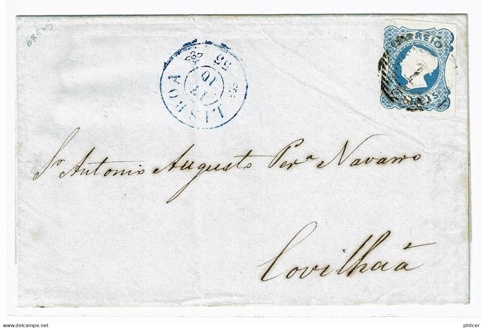 Portugal, 1853, # 2, Para A Covilhã - Lettres & Documents