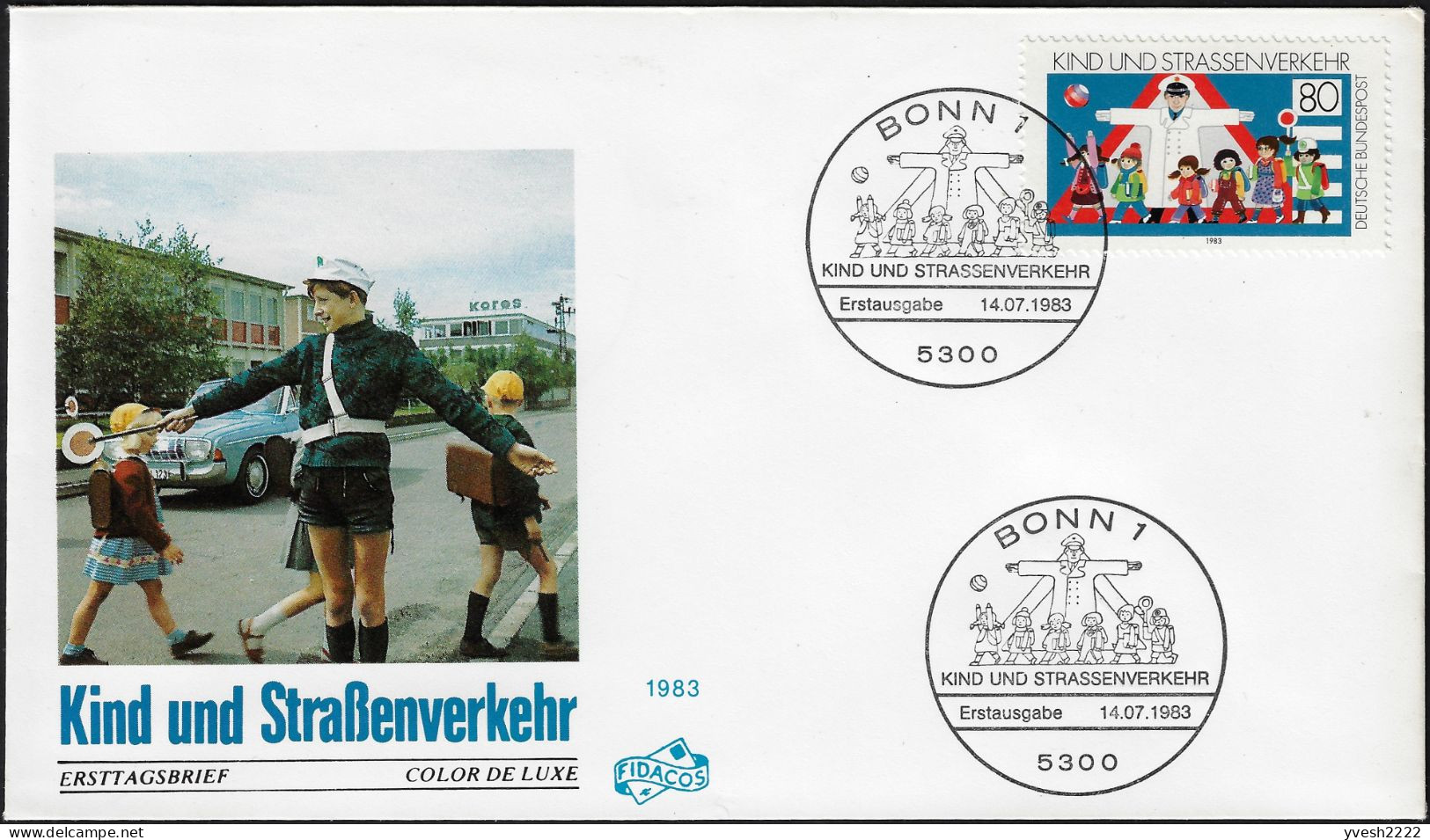 Allemagne 1983 Y&T 1019 Sur FDC. L'enfant Et Le Trafic Routier, Protection, Sécurité Routière - Accidents & Road Safety