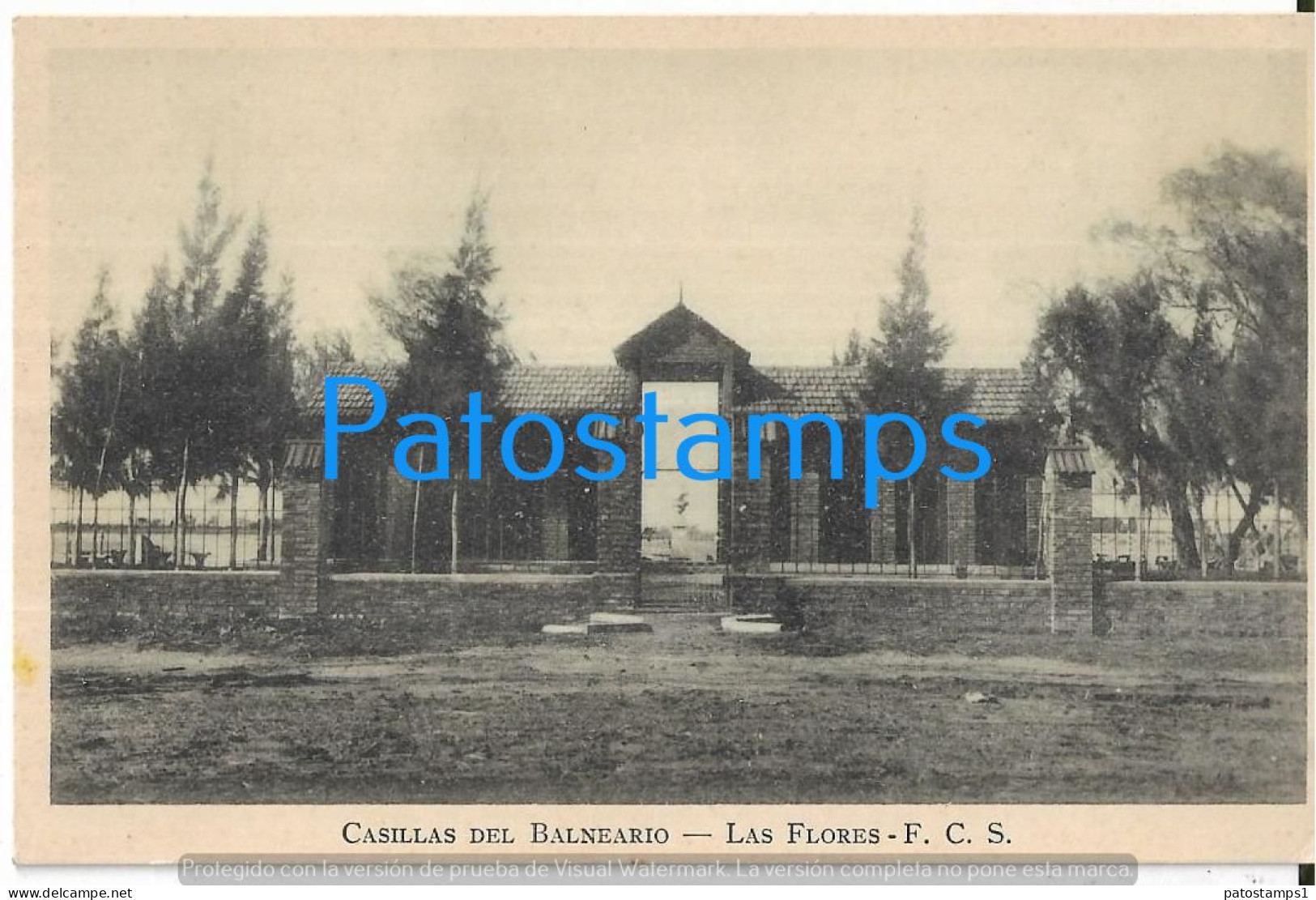 223042 ARGENTINA BUENOS AIRES LAS FLORES CASILLAS DEL BALNEARIO POSTAL POSTCARD - Argentine