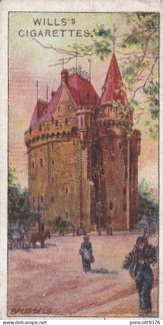 10 Port De Hal, Brussels   - Gems Of Belgian Architecture 1915 -  Wills Cigarette Card - Original  - Antique - 3x7cms - Wills