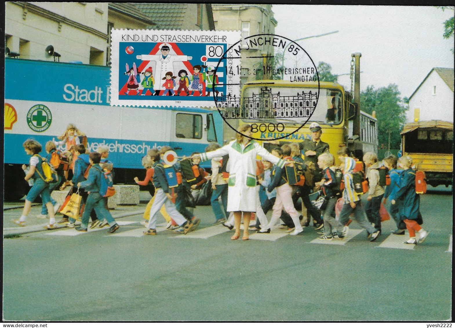 Allemagne 1983 Y&T 1019 Sur FDC. L'enfant Et Le Trafic Routier, Protection, Sécurité Routière - Ongevallen & Veiligheid Op De Weg