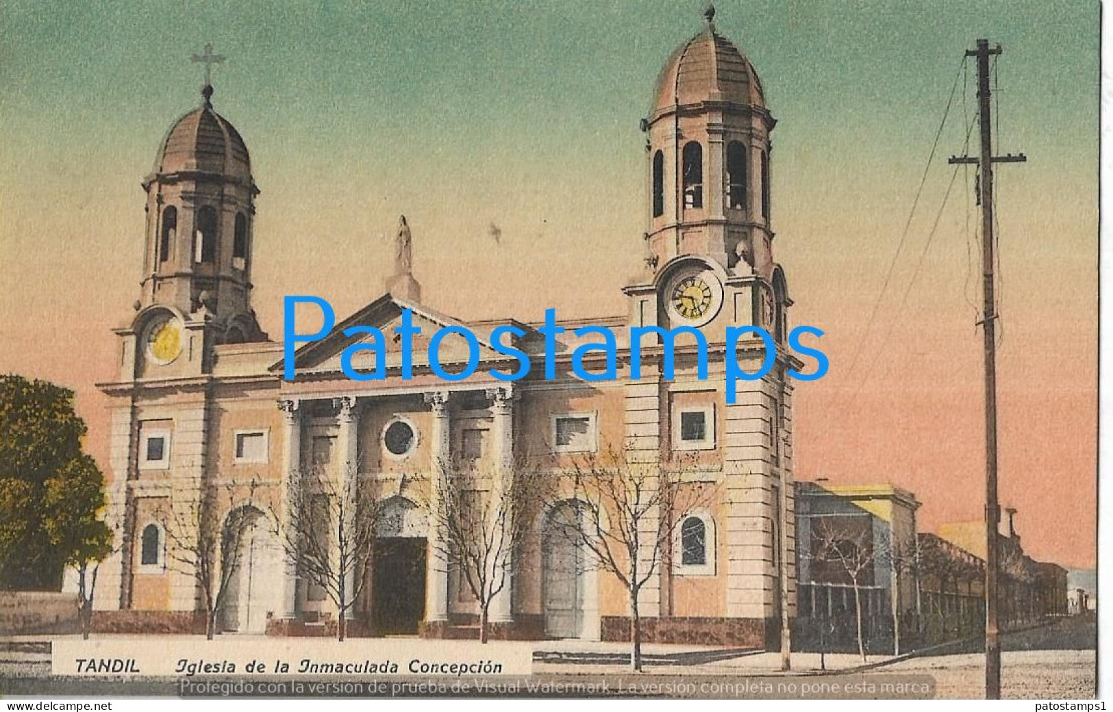 223048 ARGENTINA BUENOS AIRES TANDIL CURCH IGLESIA DE LA INMACULADA CONCEPCION  POSTAL POSTCARD - Argentine