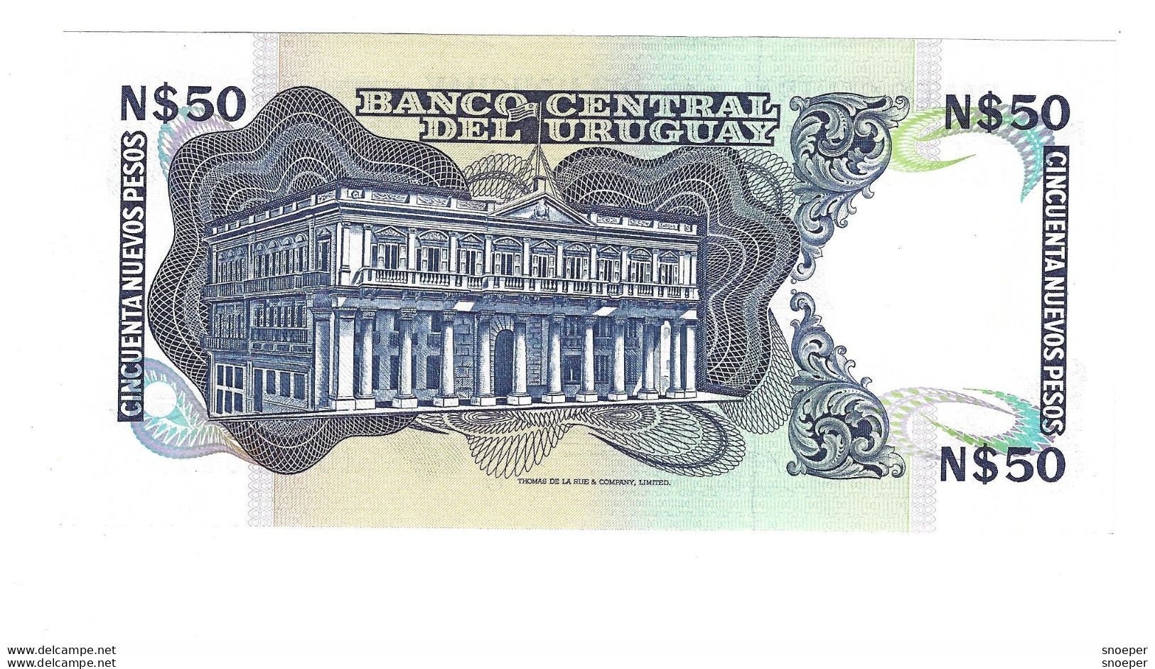 *urugauy 50 Pesos  1989   61a  Unc - Uruguay