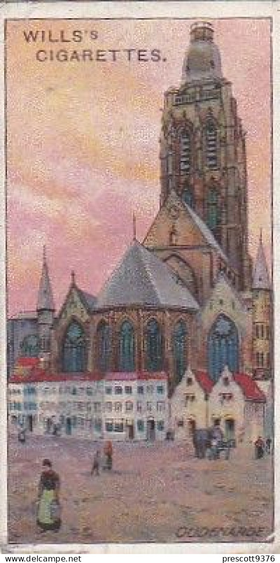 17 St Walburga, Oudenarde   - Gems Of Belgian Architecture 1915 -  Wills Cigarette Card - Original  - Antique - 3x7cms - Wills