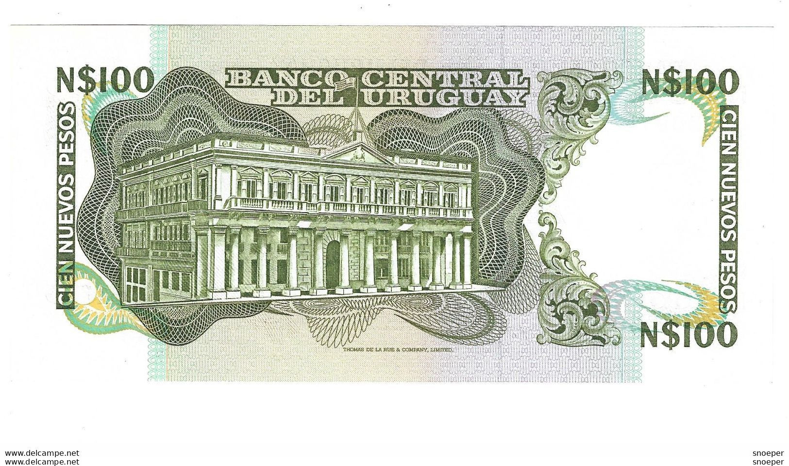 Uruguay 100 Pesos  1987   62a  Unc - Uruguay