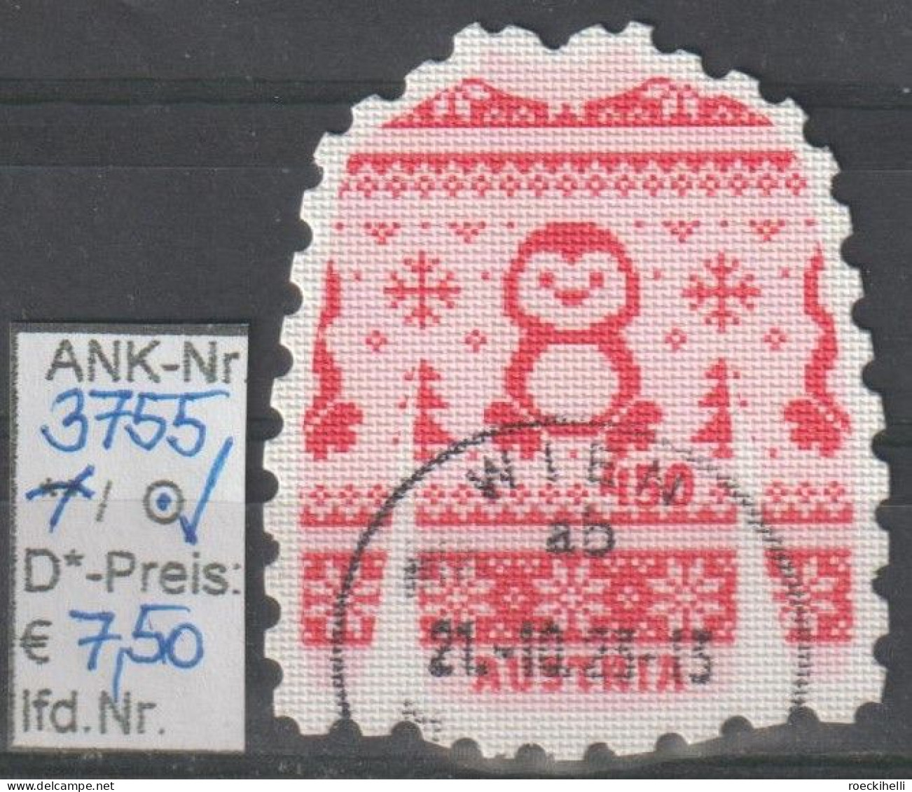 2023 - ÖSTERREICH - SkSM "Pullover"  4,50 € Rosa/weiß - O  Gestempelt - S. Scan (3755o ATf  At) - Usati