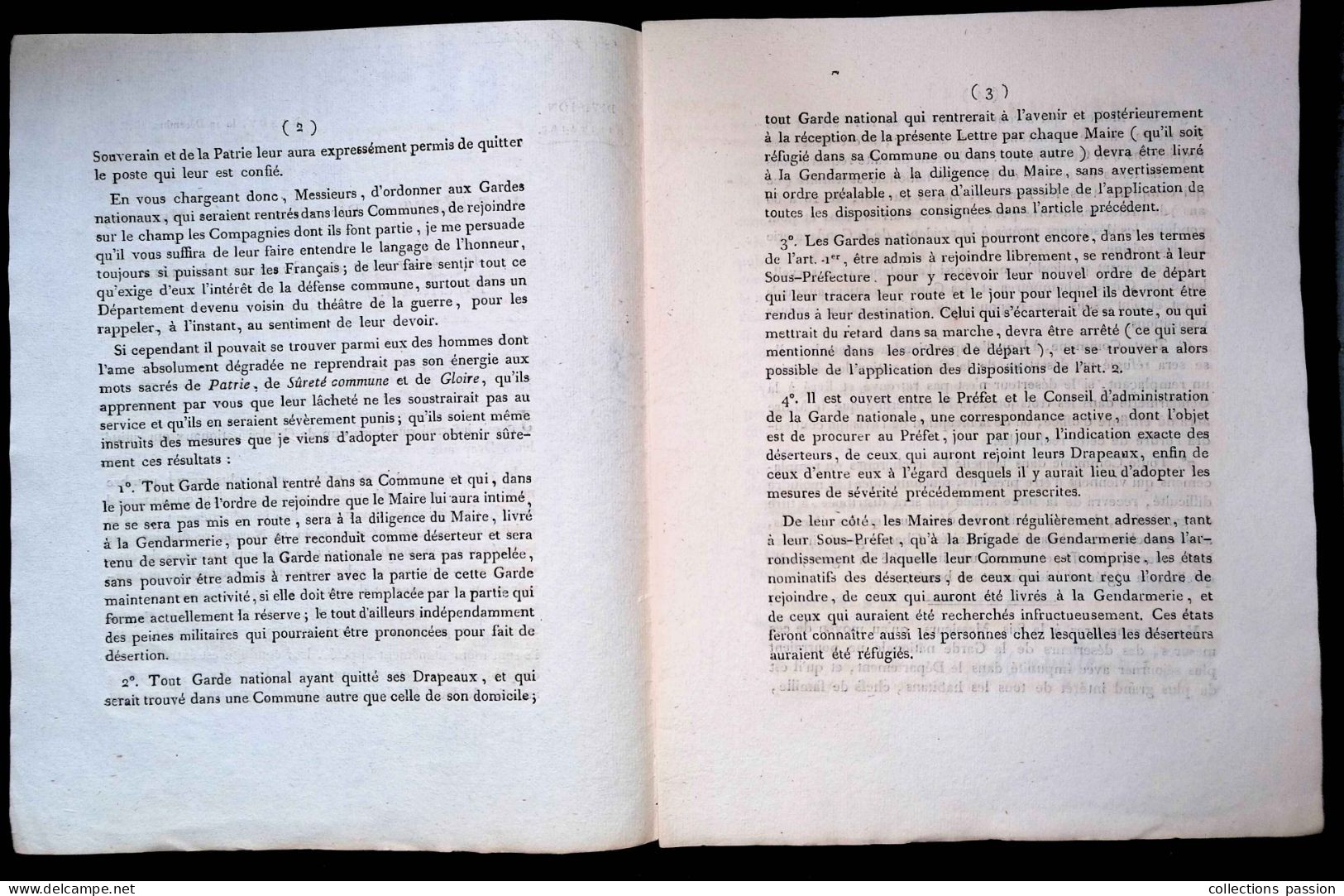 Militaria,  Nancy, 1815, Le Préfet De La Meurthe Aux Maires, Désertion De Gardes Nationaux, Frais Fr 2.45 E - Dokumente