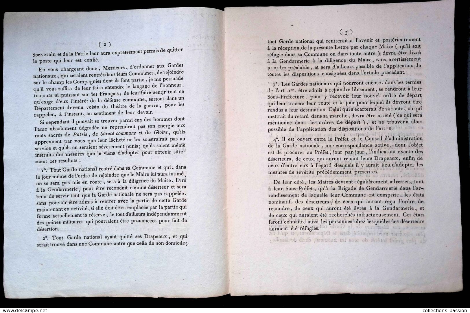 Militaria,  Nancy, 1815, Le Préfet De La Meurthe Aux Maires, Désertion De Gardes Nationaux, Frais Fr 2.45 E - Documents