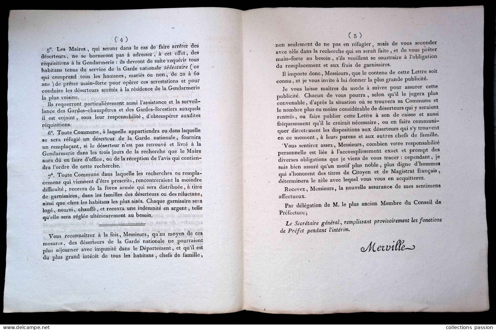 Militaria,  Nancy, 1815, Le Préfet De La Meurthe Aux Maires, Désertion De Gardes Nationaux, Frais Fr 2.45 E - Documenten
