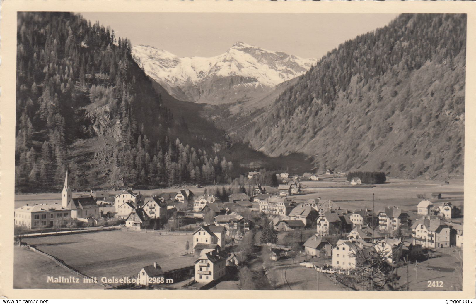 E2901) MALLNITZ Mit Geiselkogel - HAUS Ansichten U. Kirche Links Im Bild ALT ! - Mallnitz