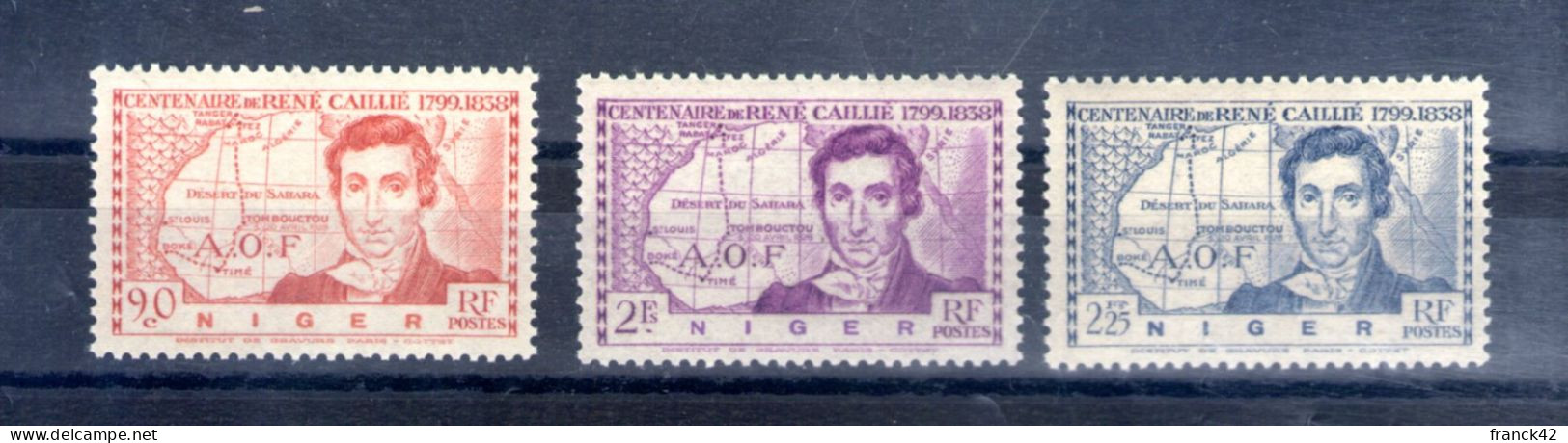 Niger. Centenaire De La Mort De L'explorateur René Caillé. 1939 - Unused Stamps