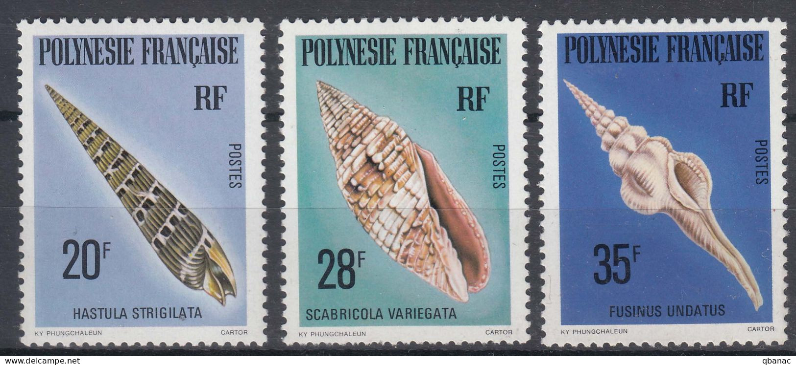 French Polynesia Polinesie 1979 Shells Mi#291-293 MNG - Ungebraucht