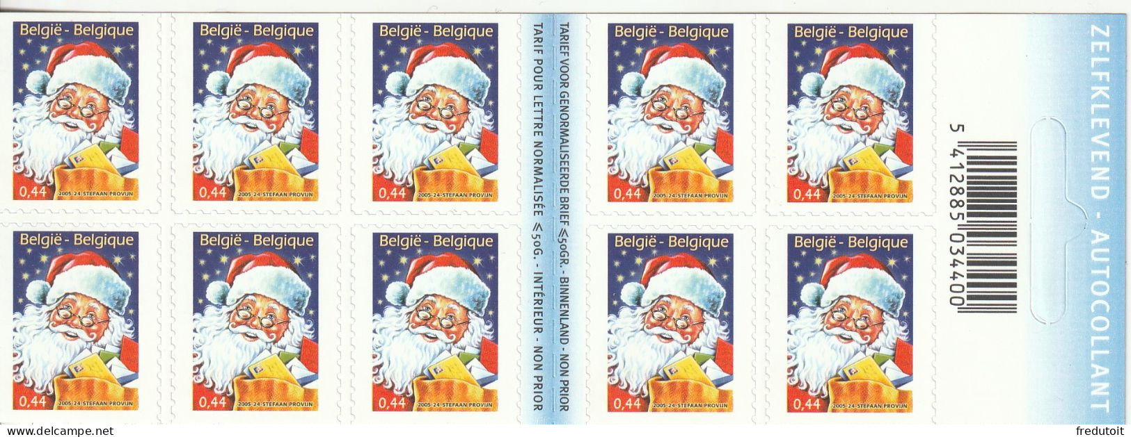 BELGIQUE - CARNET N°C3452 ** (2005) Le Père Noël - 1953-2006 Modernes [B]