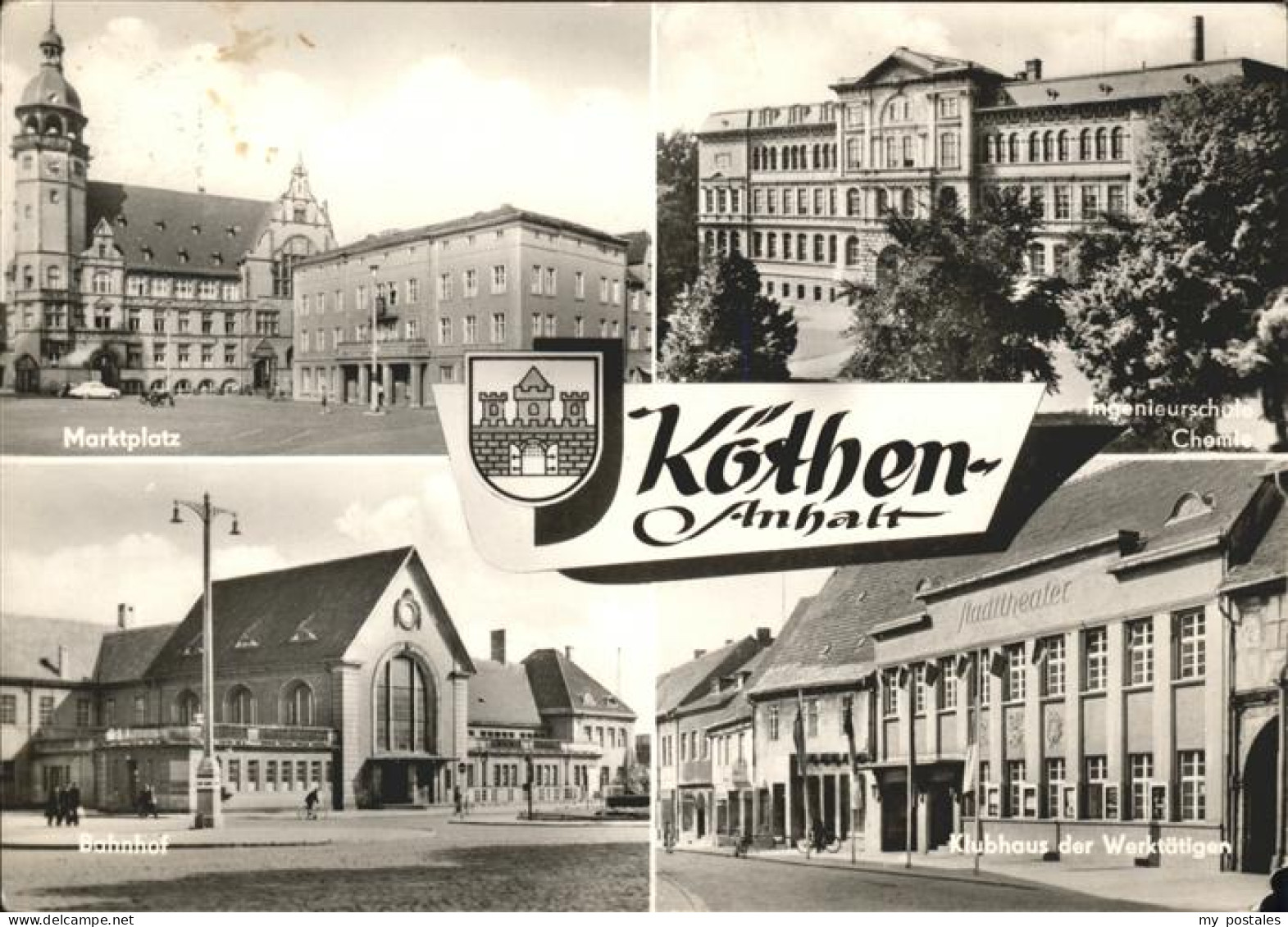 41527073 Koethen Anhalt Marktplatz Bahnhof Klubhaus Der Werktaetigen Koethen - Koethen (Anhalt)