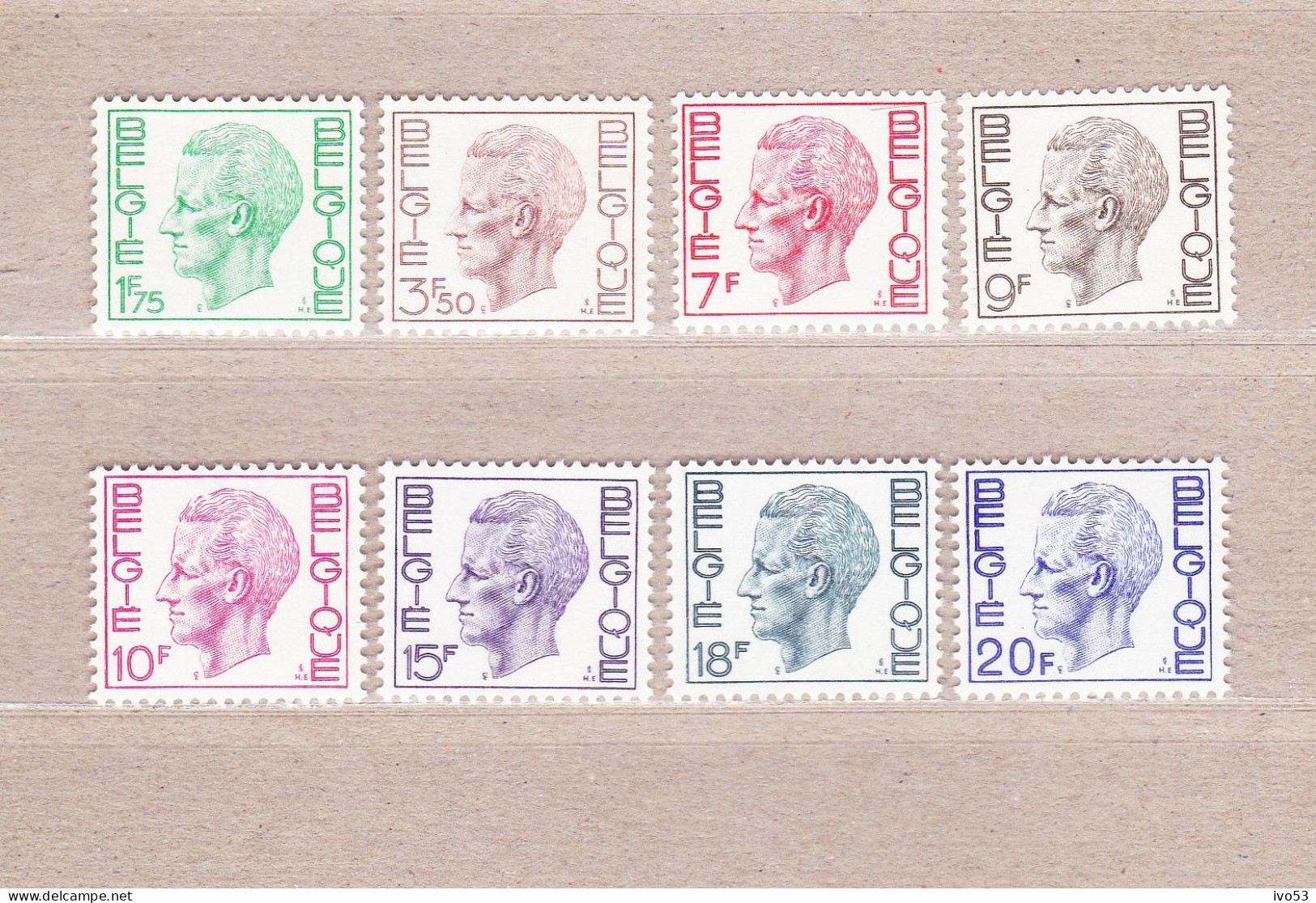 1971 Nr 1581-87** Zonder Scharnier.Koning Boudewijn.Type Elstrom. - 1970-1980 Elström