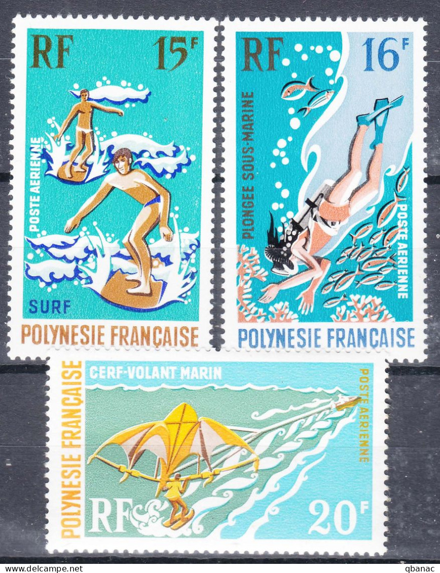 French Polynesia Polinesie 1971 Mi#130-132 Mint Never Hinged - Unused Stamps
