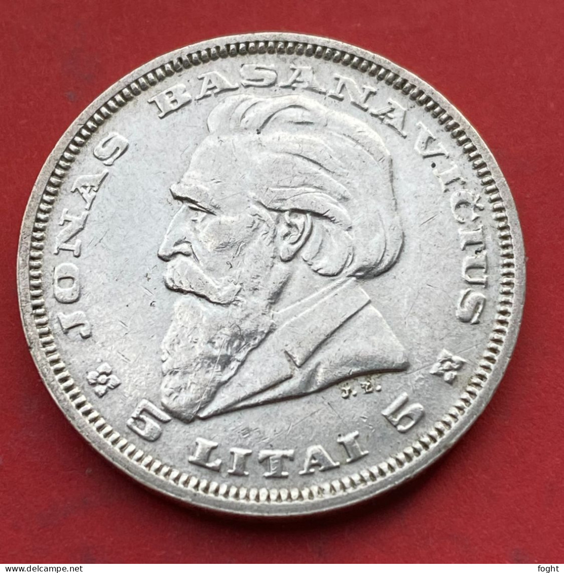 1936 Lithuania .750 Silver Coin 5 Litai,KM#82,3592 - Lituanie