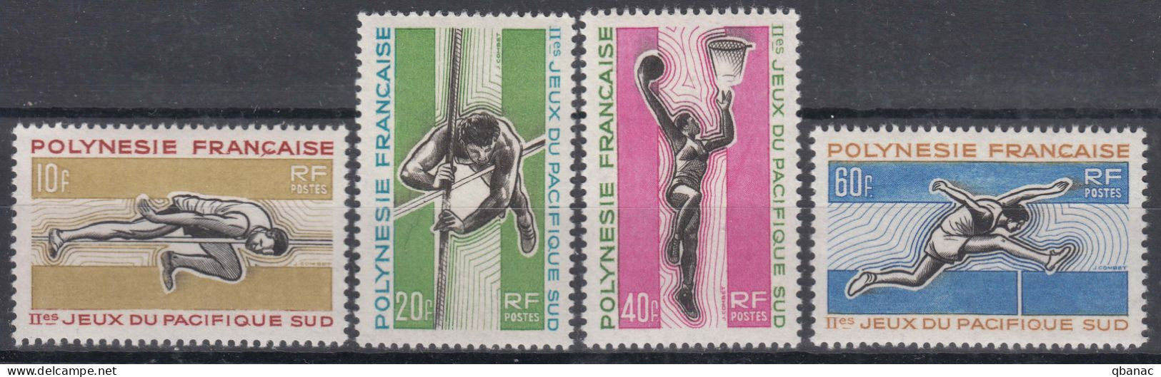 French Polynesia Polinesie 1966 Sport Mi#63-66 Mint Never Hinged - Unused Stamps