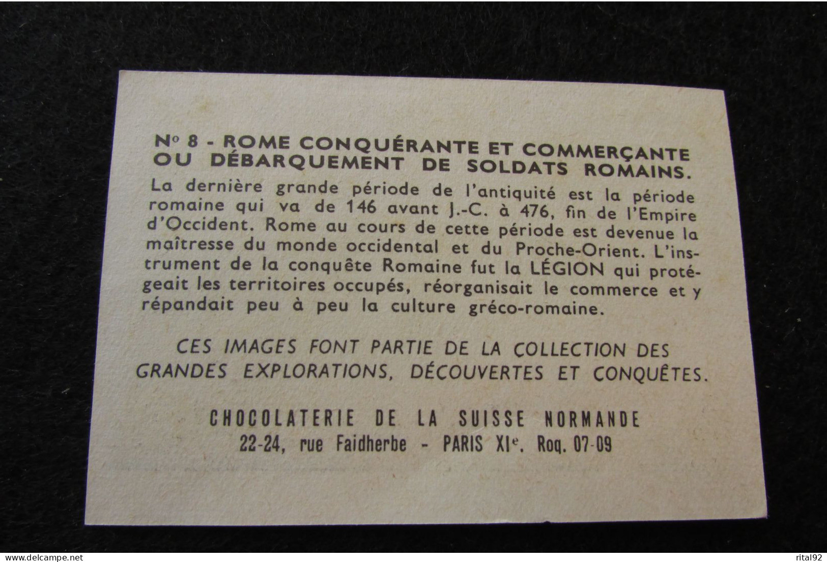 Chromo/Image "Chocolaterie De La SUISSE NORMANDE" - Série "album : Grandes Explorations, Découvertes Et Conquêtes" - Lombart