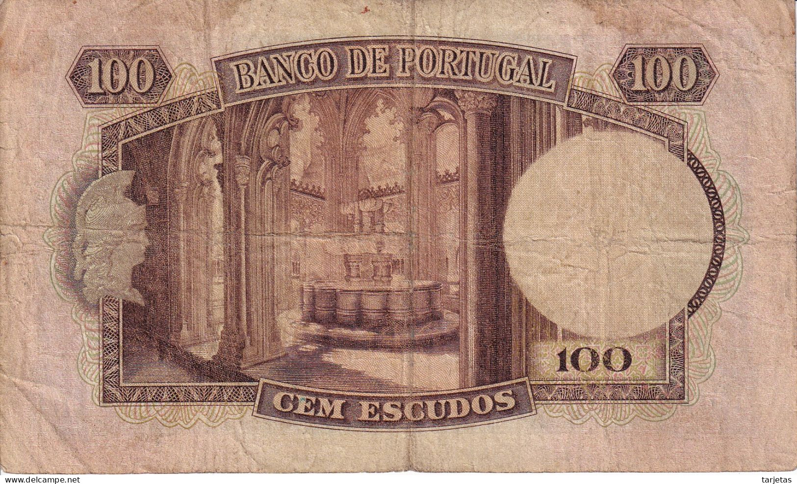 BILLETE DE PORTUGAL DE 100 ESCUDOS DEL AÑO 1957 (BANKNOTE-BANK NOTE) - Portogallo