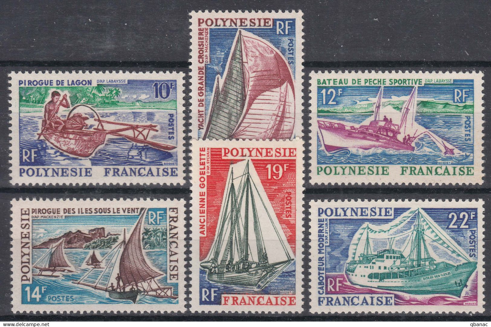 French Polynesia Polinesie 1966 Mi#56-61 Mint Never Hinged - Unused Stamps