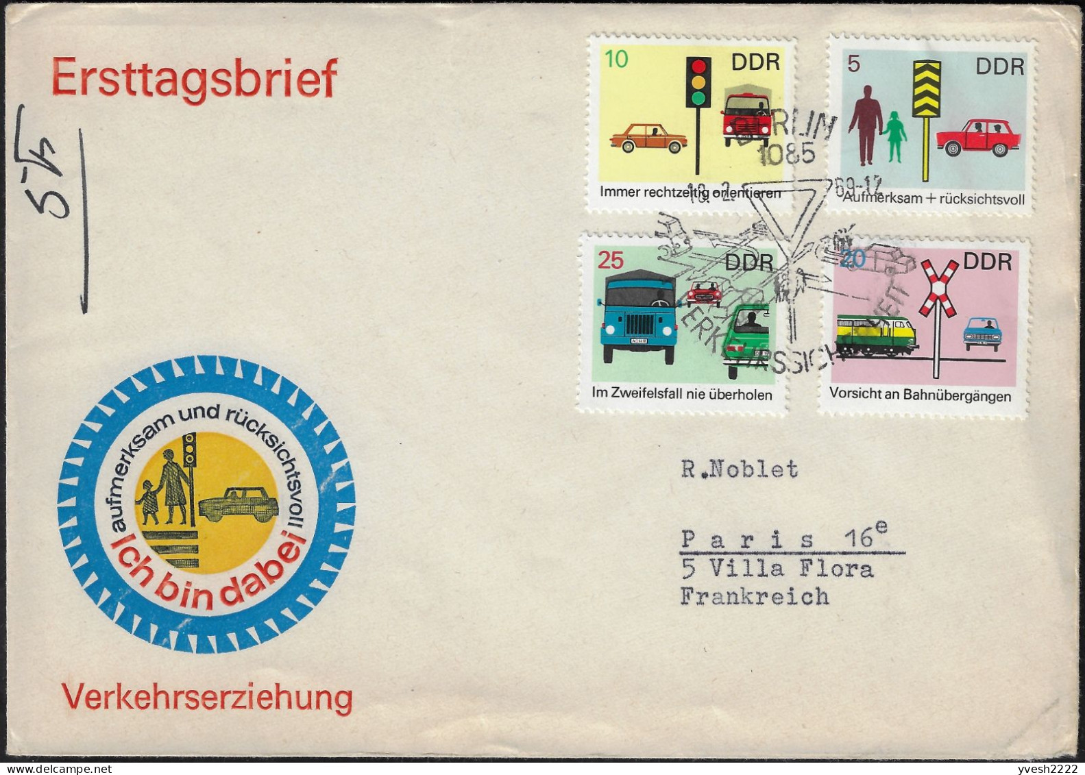 Allemagne De L'Est - DDR 1969 Y&T 1140 à 1143 Sur FDC. Prévention Contre Les Accidents De La Voiture De RDA - Unfälle Und Verkehrssicherheit