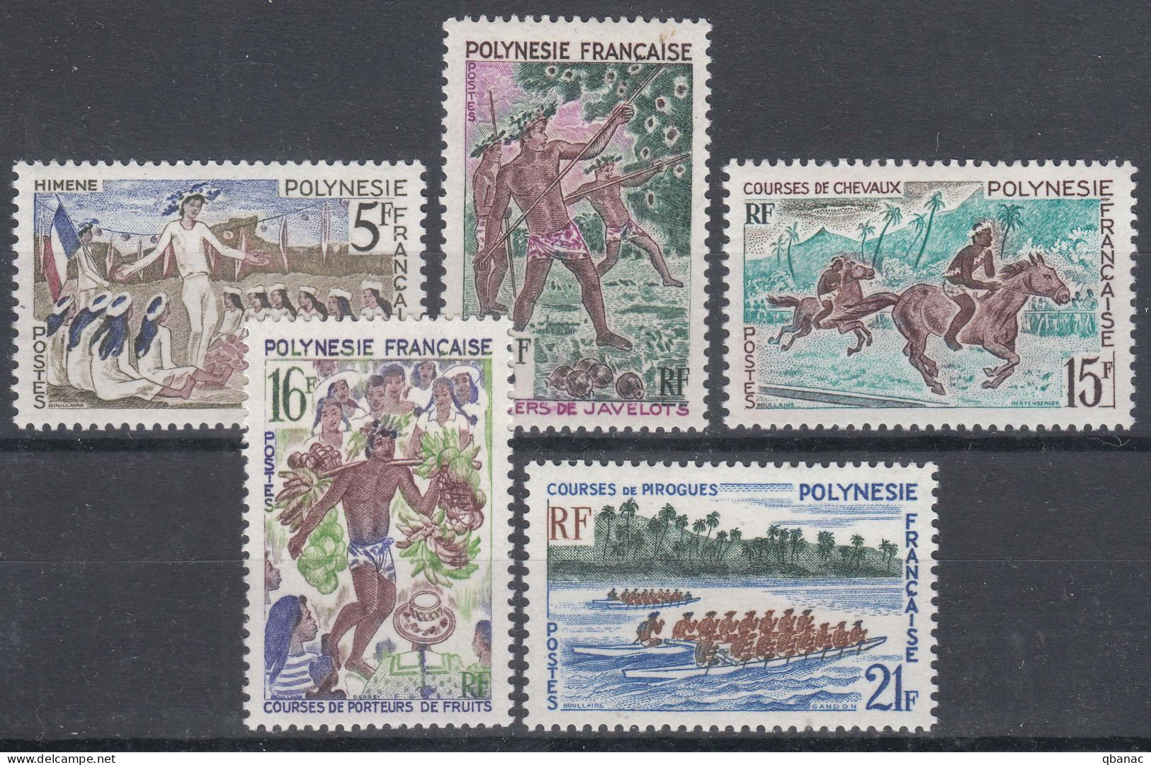 French Polynesia Polinesie 1967 Mi#68-72 Mint Never Hinged - Unused Stamps