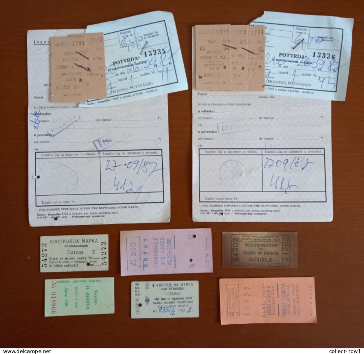 #49  LOT 5  Yugoslavia  Railway Tickets And More - Europa