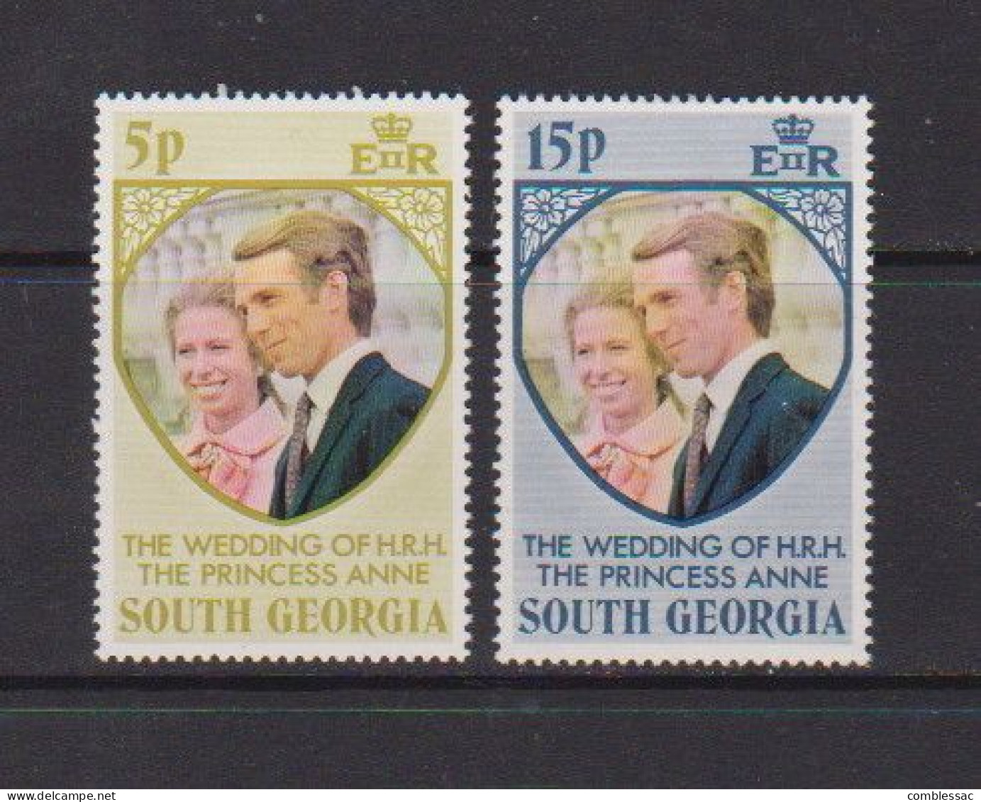 SOUTH GEORGIA    1973    Royal  Wedding    Set  Of  2    MH - Georgia Del Sud