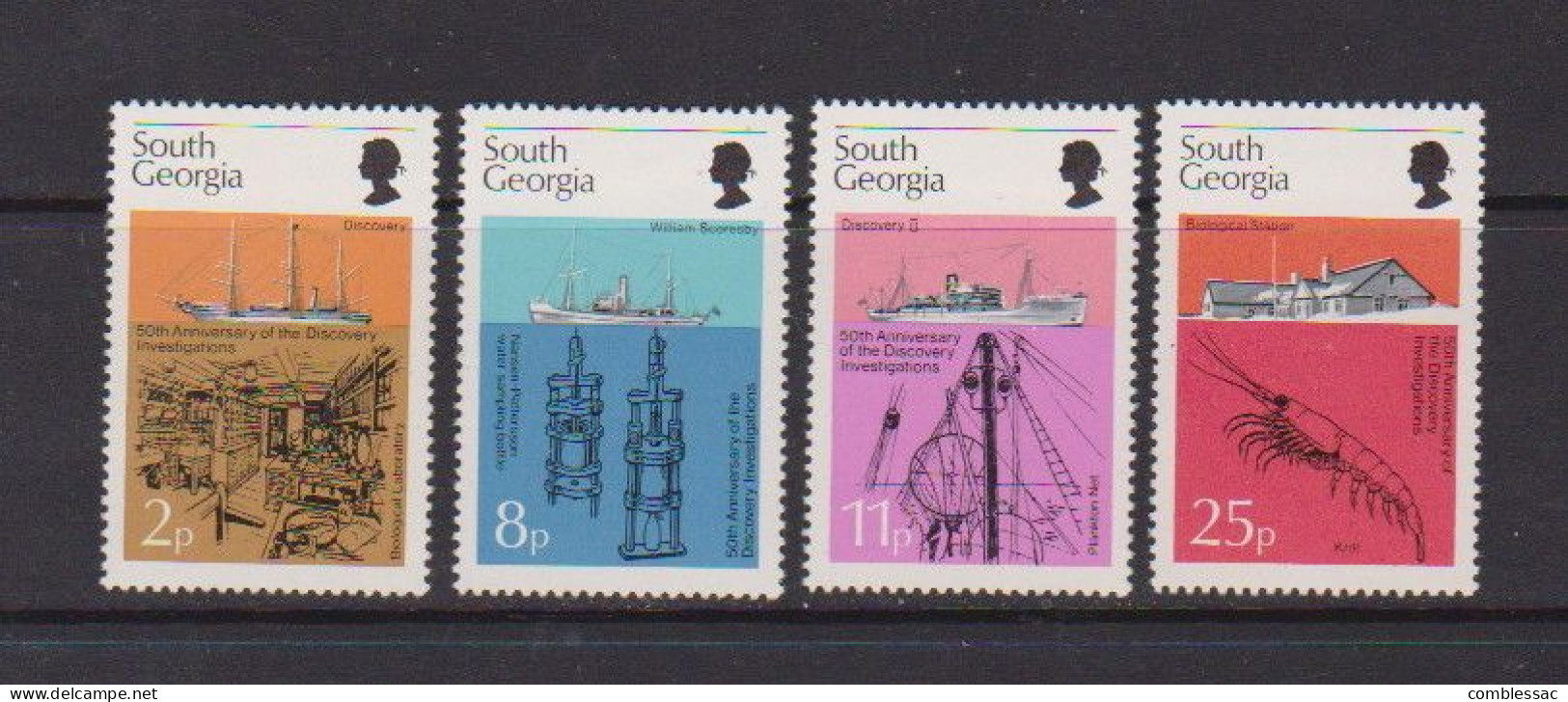 SOUTH GEORGIA    1976    50th  Anniv  Of  Discovery  Investigations    Set  Of  4    MH - Südgeorgien