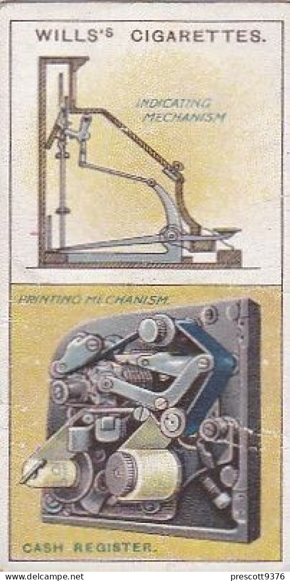 25 The Cash Register  - Famous Inventions 1915 -  Wills Cigarette Card -   - Antique - 3x7cms - Wills