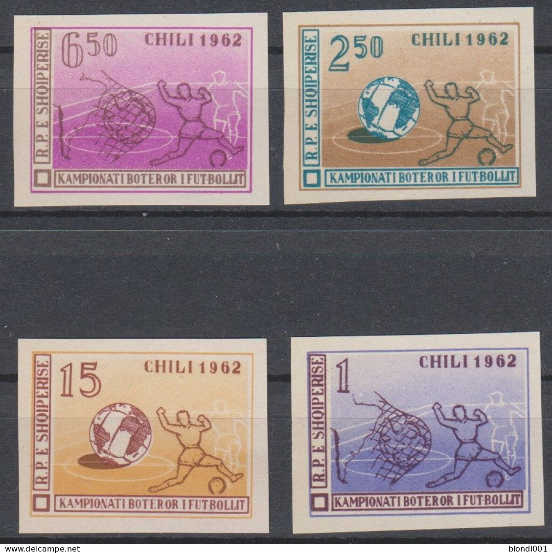 Soccer World Cup 1962 - Football - ALBANIA - Set Imperf. MNH - 1962 – Chile