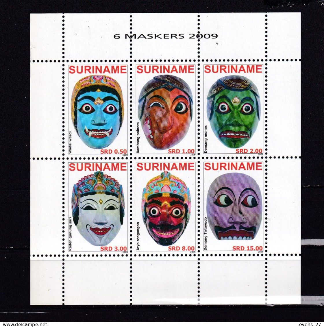 SURINAM-2009-MASKS- MNH- - Suriname