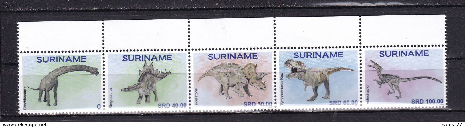 SURINAM-2022-DINOSAURS- MNH- - Suriname